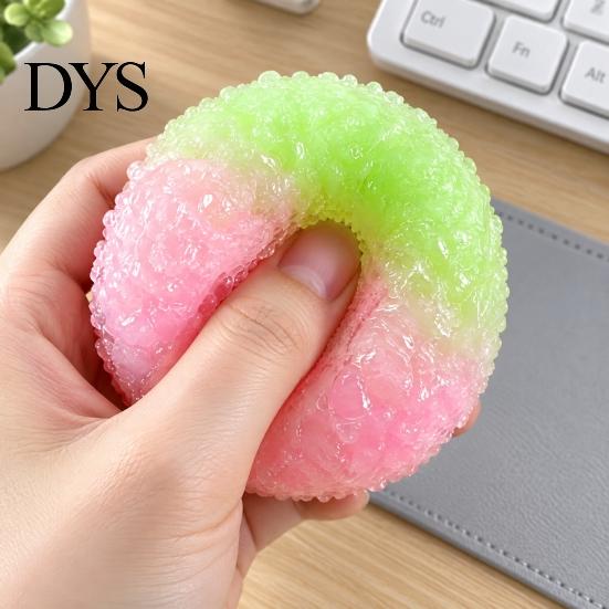 Stress Ball Sensory Toy 1/2Pcs Crunchy Toy, Shapeable Textured Fidget Relaxation Tools Bi-color Fake Waxberry Squeeze for Focus Aid &