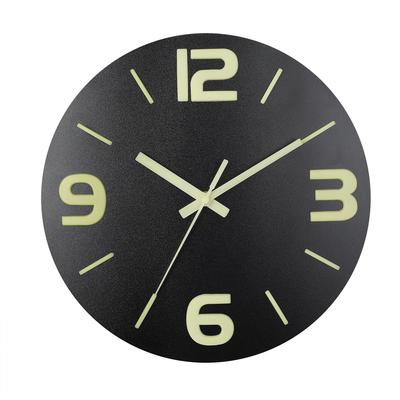 Wooden 3D Luminous Silent Wall Clock