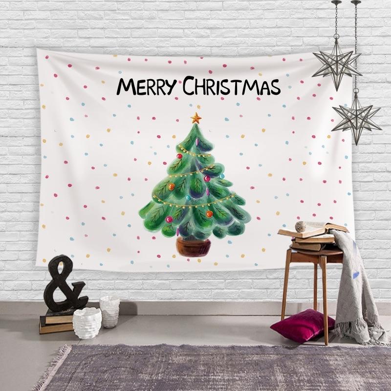 Tapestry Christmas Pine Tree Decoration Hanging Cloth Festive Background Cloth Atmosphere Wall Tapestry