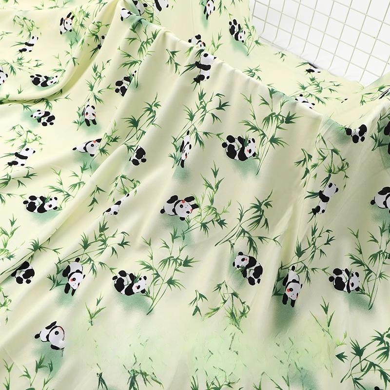 Wide 143cm Summer Cotton Fabric for DIY Sewing Children's Pajamas Clothes Cheongsam Super Soft Floral Cartoon Fabric