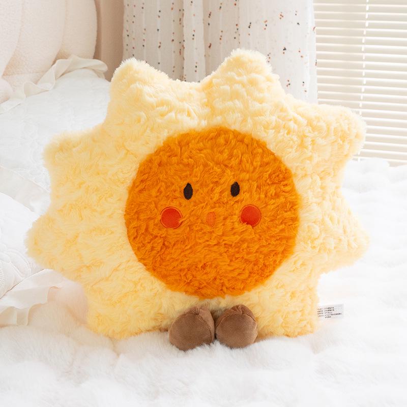 Sky & Moon Plush Toy: Star & Rainbow Cushion Ornament for Living Room Sofa