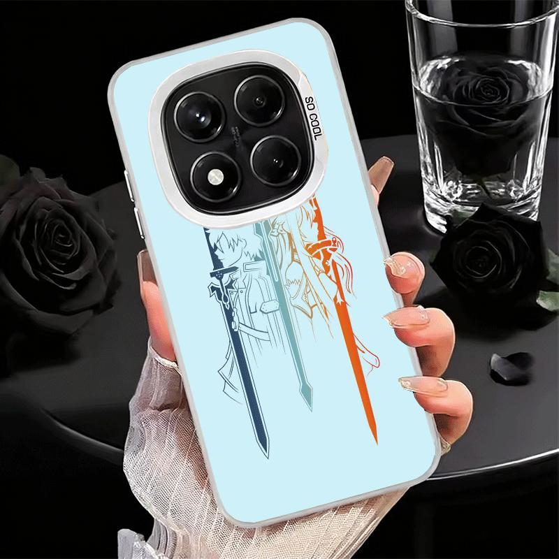 

Sword Art Online Anime Soft Phone Case for Xiaomi Redmi Note 13 14 15 Pro Plus 12S 12 11S 11 11T 10S 10 Shockproof Cover Back Sh Redmi Note14ProPlus