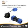 Zhonglian ZD21 Aviation IP68 Waterproof Solderless Connector, 2 To 7-Core Rear Nut Seat