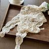 Hollow Out Hair Scarf Beige Waist Belt Scarf Fashion Knitted Headscarf  Women