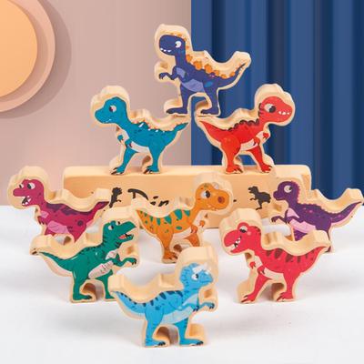 Happy Stacking Dinosaurs, Ξύλινο Παιχνίδι Στοίβαξης Για Νήπια, Πολύχρωμο Δεινόσαυρος Δραστηριότητας Ισορροπίας, Βελτιώνει τις Λεπτές Κινητικές Δεξιότητες Και την Επιδεξιότητα