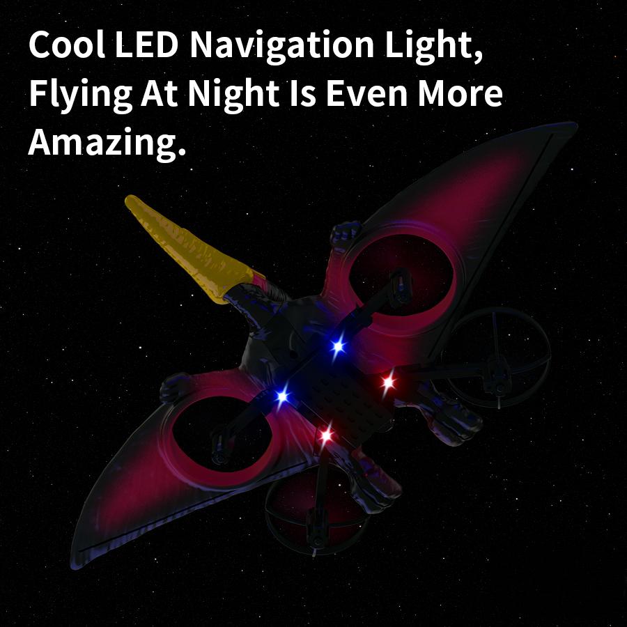 2.4G RC Dinosaur Aircraft Glider Toy Foam Crash Control Plane Model Fixed Wing Flyer Pterosaur RC Flying Toys for Boys Kids Gift