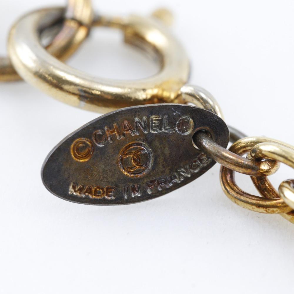 CHANEL COCO Mark Necklace vintage Plated Gold 36.4g Women Used