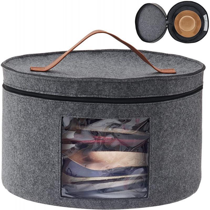 Clothes Organizer Storage Box Large Capacity Zippered Lid Multifunctional Container for Hats Travel Trip