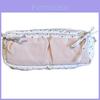 Minimalist Large Capacity Storage Bag With Dot Pattern And Bow For Students And Office Use