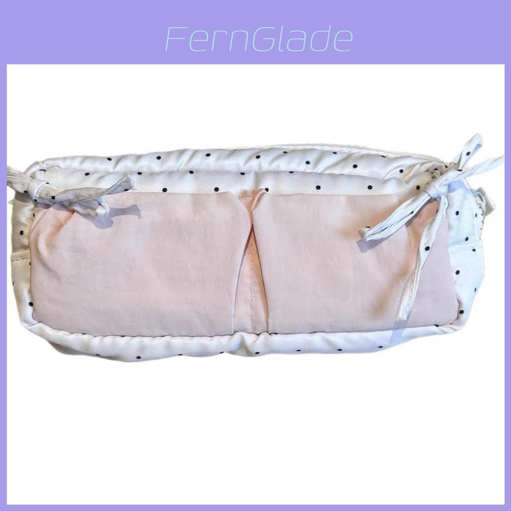 Minimalist Large Capacity Storage Bag With Dot Pattern And Bow For Students And Office Use