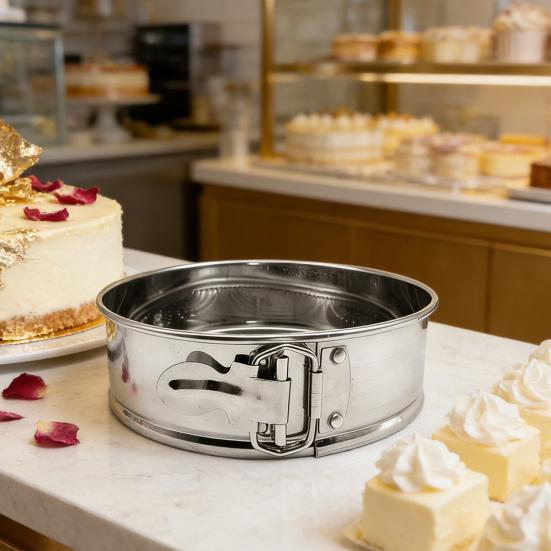 Yousheng Tårtform Set Mousse Chiffon Födelsedag Bröllopstårtor Non-Stick Bakform 4-10 Tum Rostfritt Stål Fjäderlås Bakverk Köksredskap