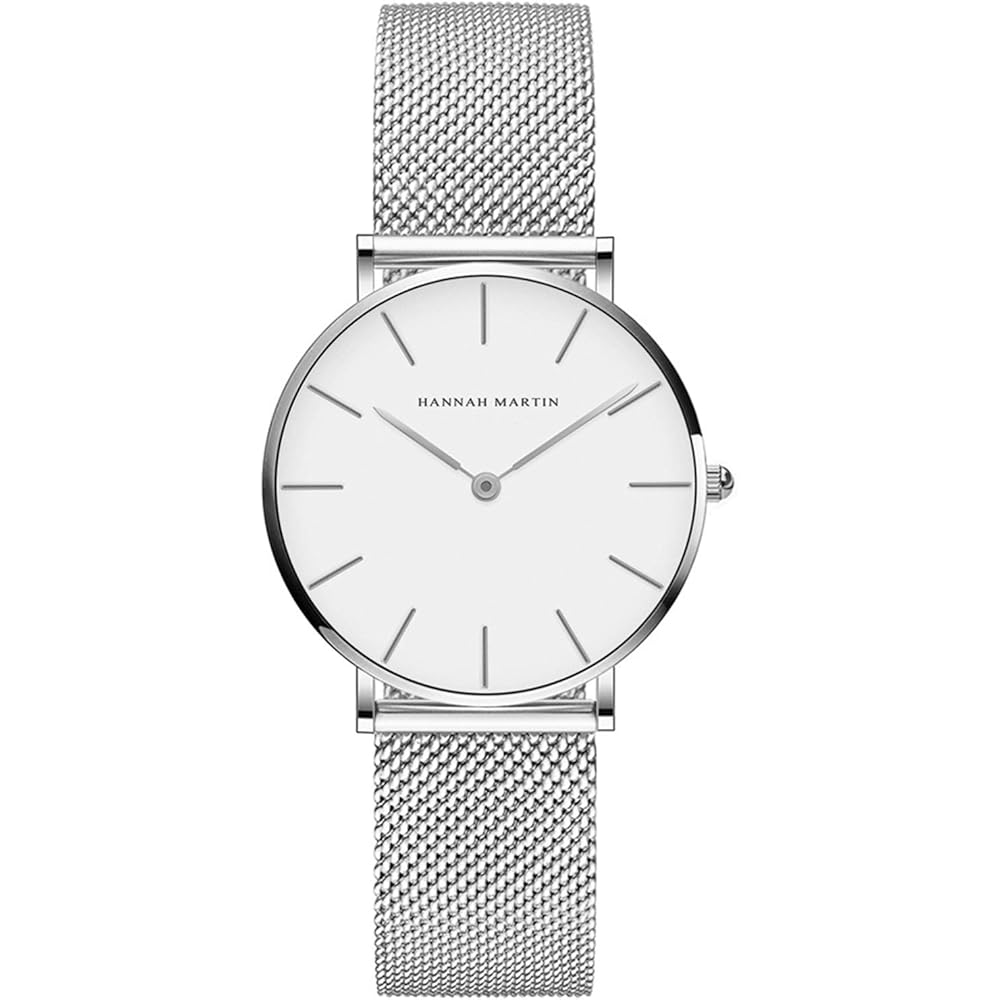 Rorios Women s Classic Simple Business Watch Mesh Band Analog Quartz Stainless Steel Silver
