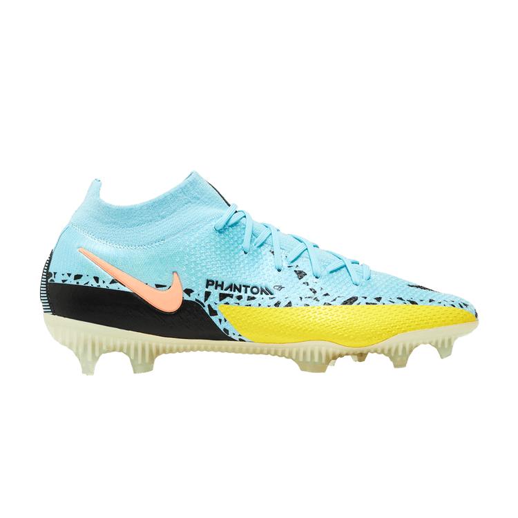 Nike Phantom GT2 DF Elite FG Lucent Pack Men Sneakers Blue Glacier-Ice Yellow-Strike CZ9889-407