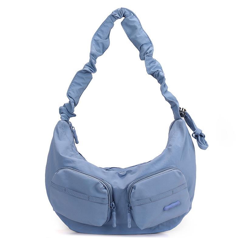 Premium new trend niche design women's bag solid color casual creative shoulder bag