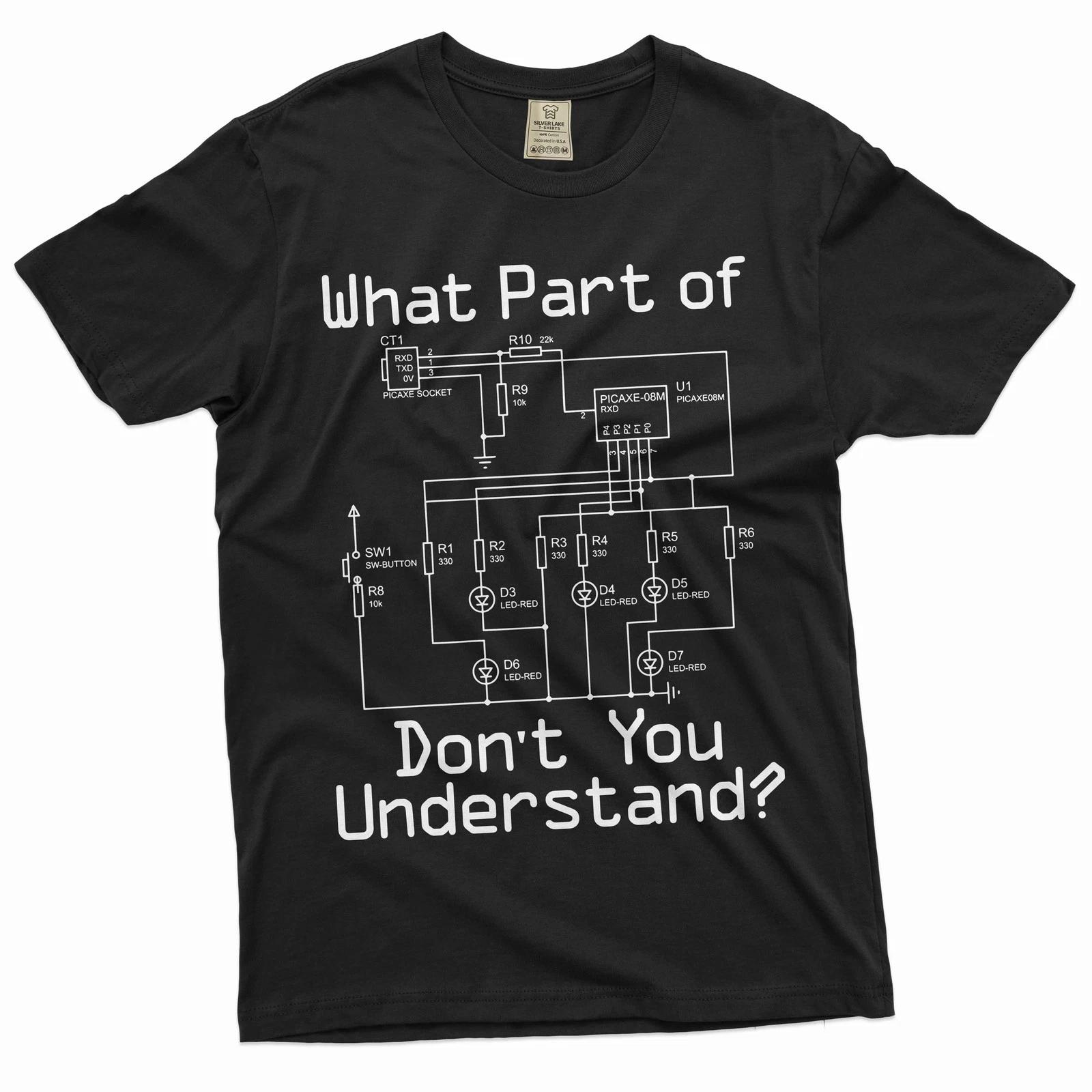 Men s Funny Electrician T-shirt electrical wiring diagram husband dad gift tee XXXL