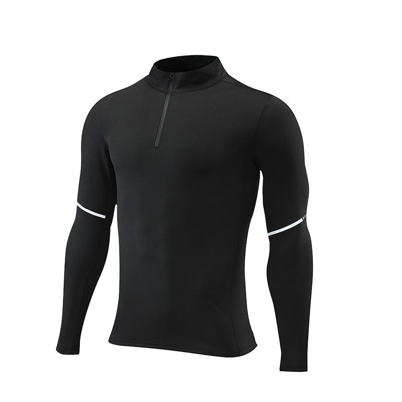 Men's Spring Quick Dry Long Sleeve Half-Zip Fitness Running Shirt