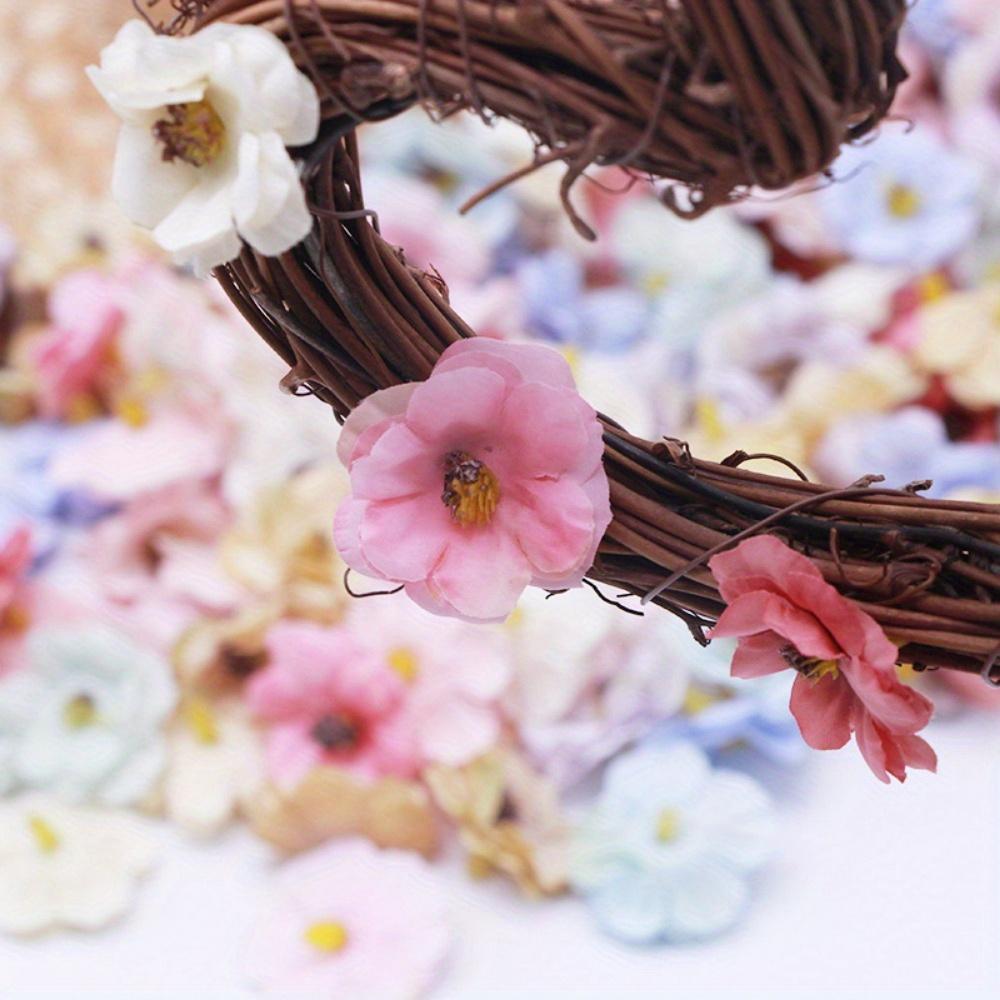 30pcs 3cm Artificial Flower Head Small Daisy Silk Cloth Fake Flower Accessories Artificial Flower Decorative Materials Wreath Artificial Flowers