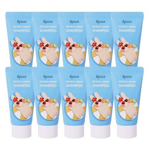 [epoux] (10 pcs) Refreshing Argan Travel Shampoo 50ml / Mini. Portable. Toiletry. Amenity_636517