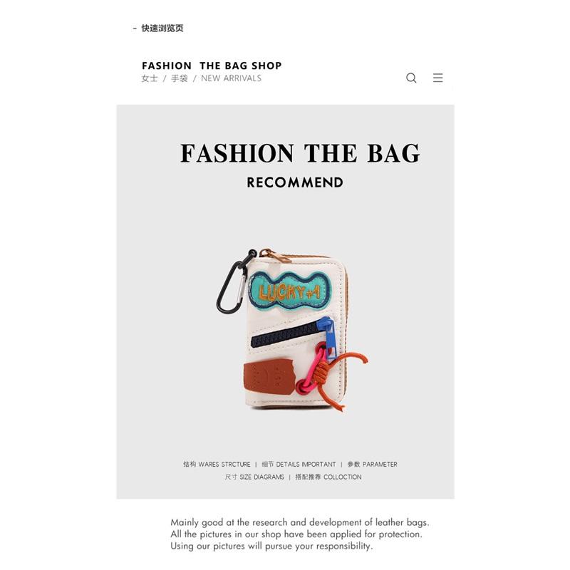 New INS style Korean style short zipper multi-card slot wallet cute girly niche design card holder