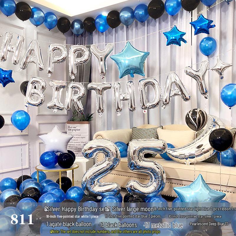 Romantic Birthday Balloon Set: High-End Decorations for Boyfriend or Girlfriend