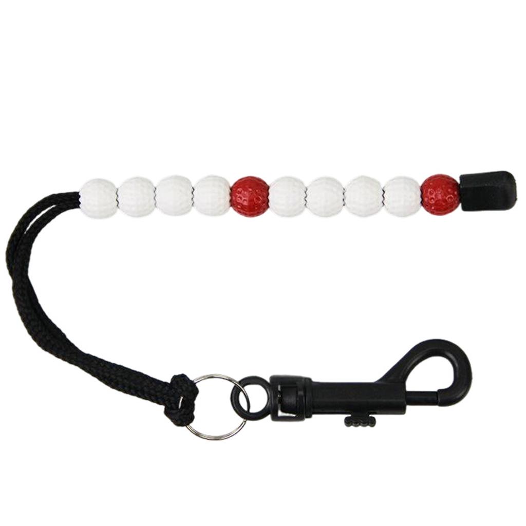 Portable Golf Beads Counter Durable Plastic Beaded Chain Scorekeeper for Golf Sports Accessories