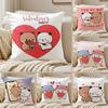 Cartoon Bubu & Dudu Lovely Pillow Case Anti-dustmite Pillowcase Invisible Zipper Silky Short Plush Sofa Cushion Cover