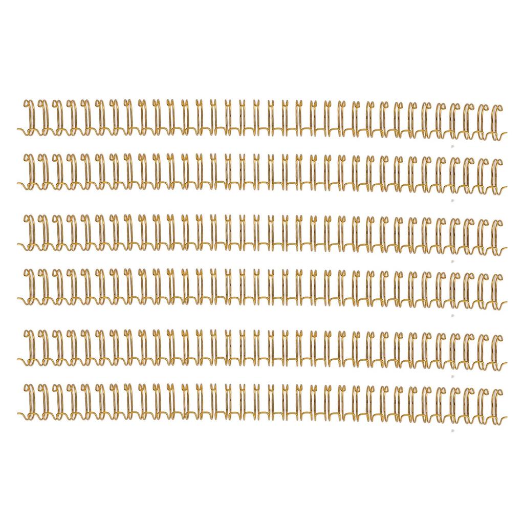 Double Loop Wire Binding Spine 1 2in Diameter 34 Loop 3:1 Pitch 100 Sheets Capacity Iron Wire Binding Ring