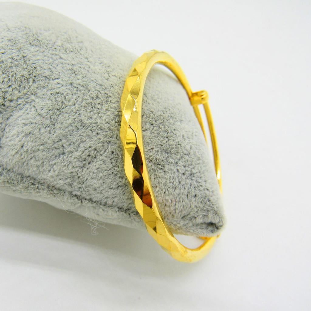 Gold-Plated Starry Dragon & Phoenix Push-Pull Women's Bangle - Non-Fading, High-End Jewelry