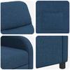 Massage Recliner Blue Fabric