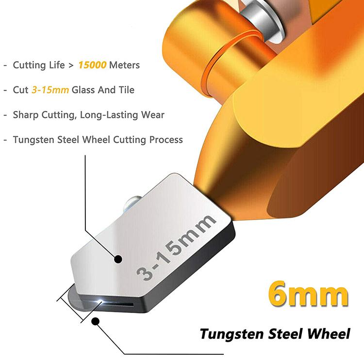 Factory Direct Sales One-piece Glass Knife Cutting Tool Diamond Ceramic Tile Divider Aluminum Alloy Portable Manual Glass Cutter