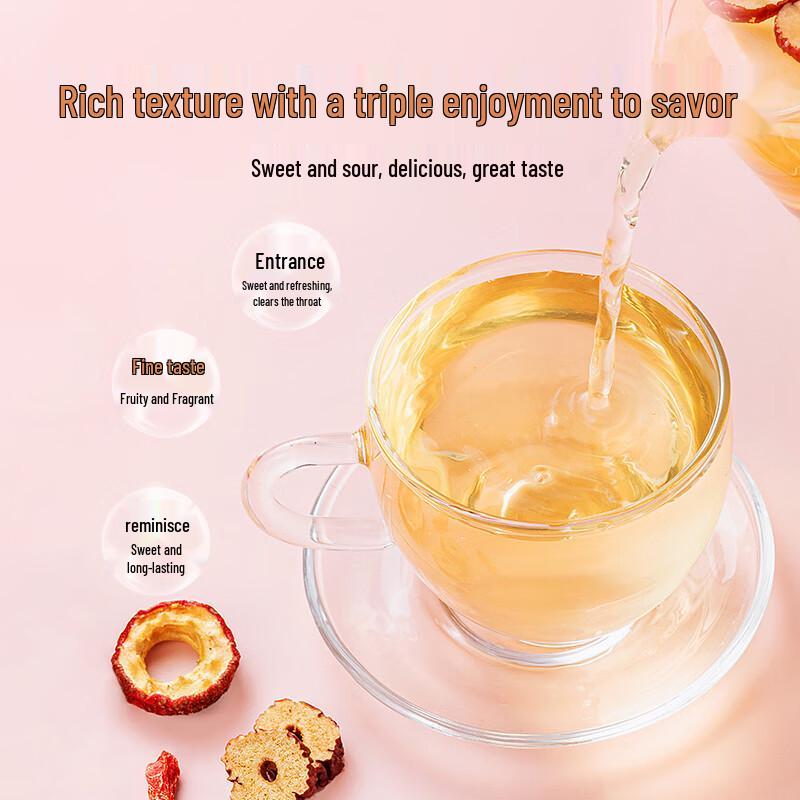 Apple & Hawthorn Tea with Dried Tangerine Peel and Red Dates - Health-Preserving Brewed Drink, Individually Packaged