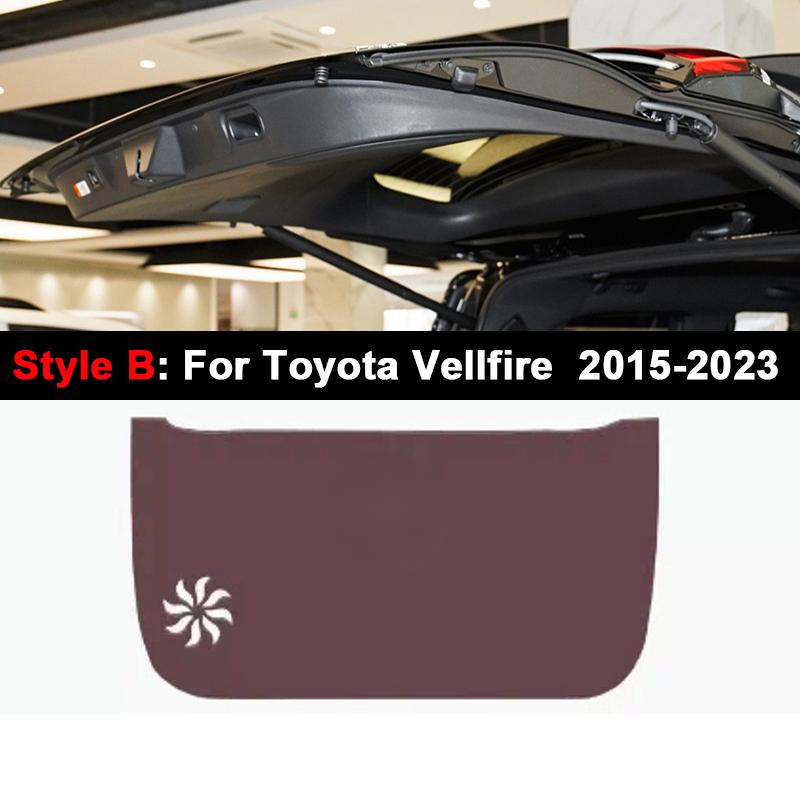 For Toyota Alphard Vellfire 2015-2024 2025 Car Rear Trunk Tailgate Anti-kick Protective Mat Leather Decoration Pad  Accessories