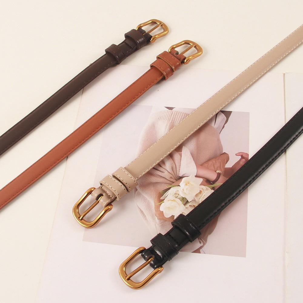 Women's Retro Gold Buckle Fashionable Outfit for Women's Belt Niche Design