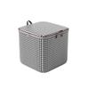 Houndstooth Storage Bags for Clothes Quilts 180L Non-Woven Fabric Foldable Moving Packing Storage Box with Handles