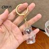 Pet Loss Sympathy Gift Hair Memorial Keychain, Dog Keepsake Holder, Transparent Jewelry Bottle Pendant, Portable Commemorative Charm for Keys