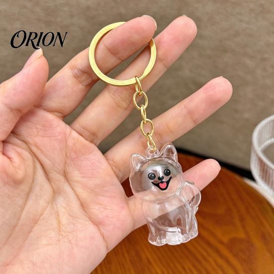 Pet Loss Sympathy Gift Hair Memorial Keychain, Dog Keepsake Holder, Transparent Jewelry Bottle Pendant, Portable Commemorative Charm for Keys