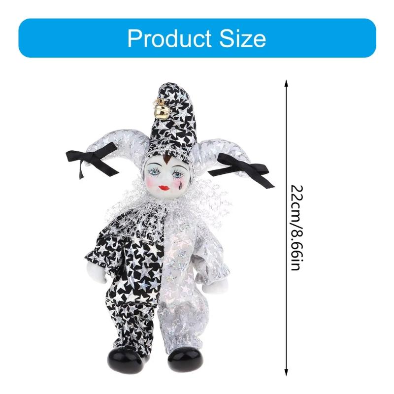 Ceramic Weeping Angel Clown Doll Figurine Unique Handcrafts Art Piece For Emotional Connection Shelf Table Display