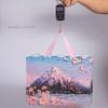 Snow Mountain Cherry Blossom Gift Bag, Exquisite Cosmetics Handbag, Bow Packaging Shopping Bag