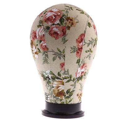 Mannequin Model Cork Head Canvas Block Wig Making Display Holder 24 Inch