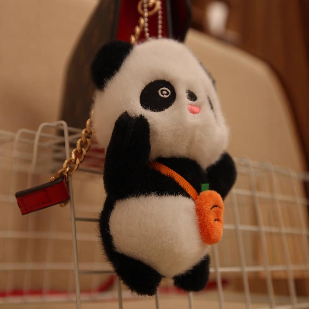 Fruit Shoulder Bag Panda Pendant Plush Toy Doll Bag Pendant Grab Machine Doll Small Gift Souvenir