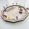 Portable Wooden Board Game Set with Farkle Dices and Dices Tray for Hours of Fun with Friend and Family