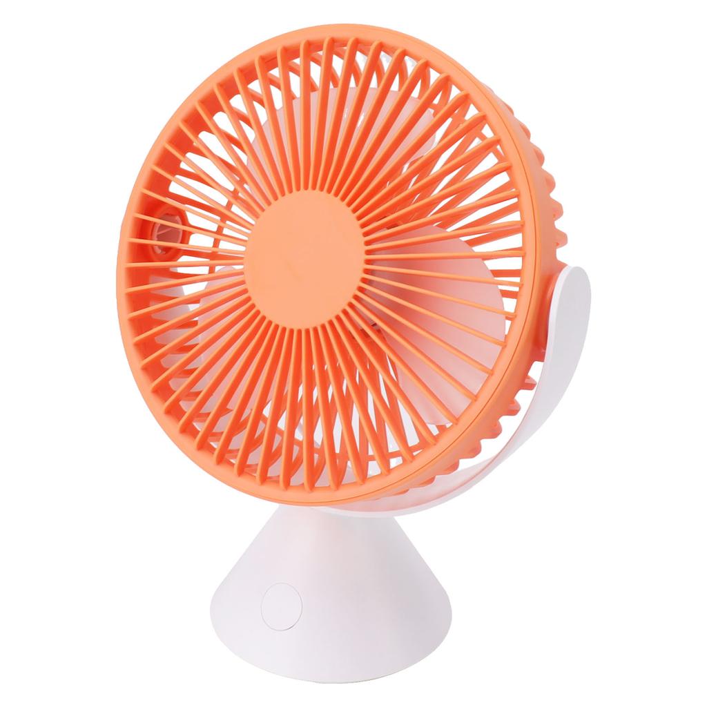 3 Speed Desktop Table Top Fan Hanging Stand Dual Use USB 360 degrees  Rotation Camping Tent Ceiling Fan 1500mAh Orange