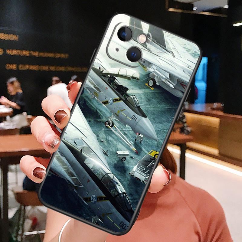 

F14 Fighter Tomcat Phone Case For iPhone 16 Pro Max 15 13 12 11 14 Pro Max Plus 12 13 Mini XR 16e Funda Cover iPhone 16Pro MAX