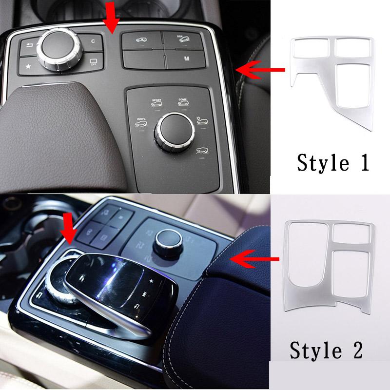 ABS Car Central Control Multimedia Frame Decoration Stickers For Mercedes-Benz GL GLS X166 13-19 ML GLE W167 Car Accessories