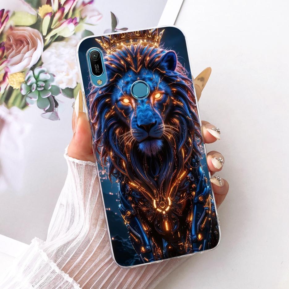 For Huawei Y6s 2019 Case JAT-LX3 Cute Lion Fashion Painted Cover Soft Silicone Case For Huawei Y6 Prime 2019 Y62019 Fundas Coque