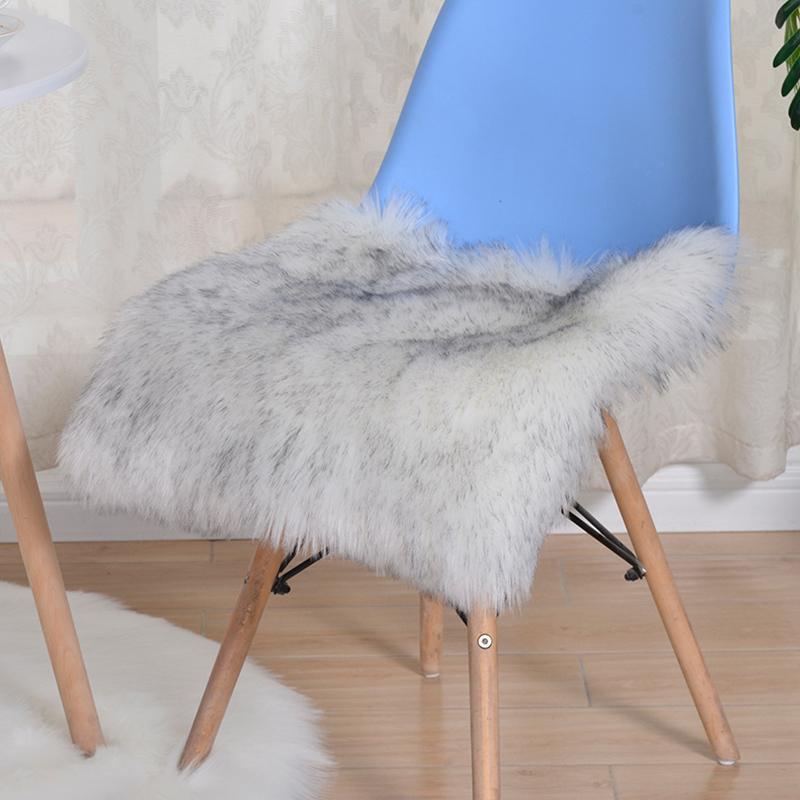 1PC Plush Washable Soft Home Fluffy Seat Pads Home Decor Faux Wool Chair Cushion Office