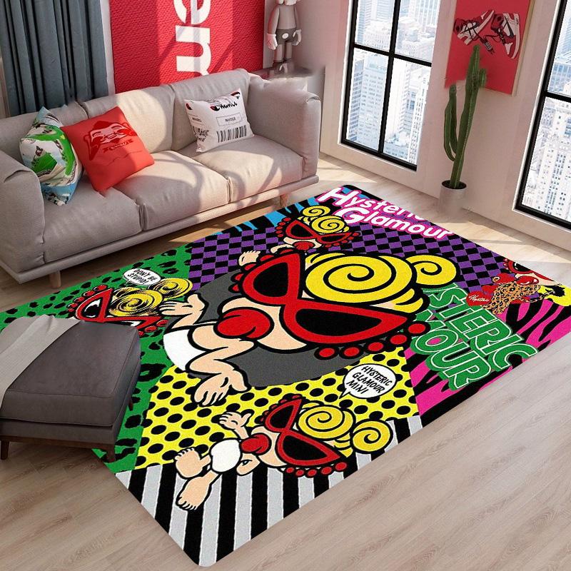 Japan Fashion H-hysteric Mini Carpet Floor Mat Bathroom Kid Room Bedroom Decoration Balcony Anti-Slip Doormat Living Room Rugs