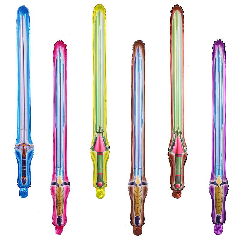 6/12pcs Mix Birthday Party Balloon Decoration Inflatable Sword Celebrate Refueling Stick Balloon Cheering Rave Festival Balloons