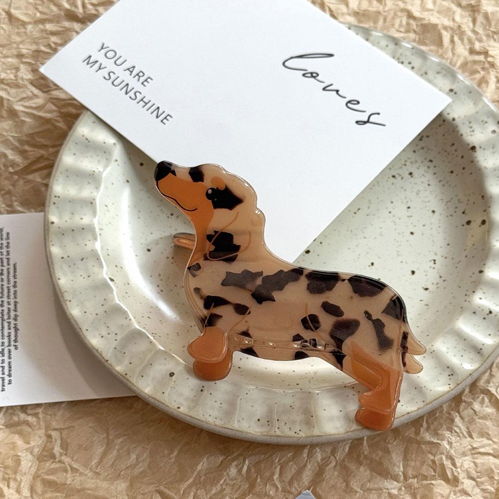 Cute Style Puppy Gripper Hair Clip Cartoon Dachshund Corgi Hair Accessory Fashionable Acrylic for Women Girls
