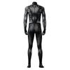 Black Panther Movie Cosplay Jumpsuit with Integrated Gloves for Halloween
